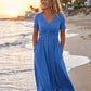 👗💙  LIMITED-TIME 50% OFF‼️✨ Women’s V-Neck Short Sleeve Long Dress 🌸 Elegant Flowing Fit, Comfortable Fabric & Effortless Everyday Style
