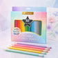 Color Freely, Erase Instantly! 50-Color No-Roll Erasable Pencils
