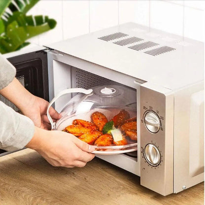 Microwave Food Dish Anti-Splatter Cover Guard Lid Steam Vents Plate Covers UK Kitchen Plastic