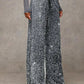 ⏰LAST DAY SALE 50% OFF🥰Women's Sequin Sparkle Wide Leg Pants with Elastic Waistband