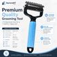 Double sided pet grooming brush