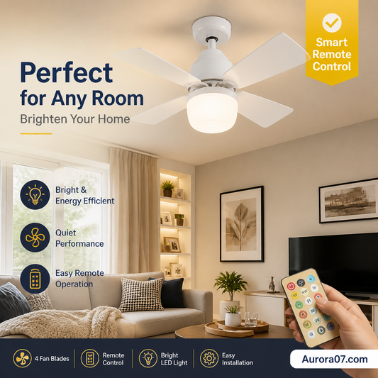 🏆LAST DAY SALE 49% OFF🔥SmartBreez™ 40W LED Ceiling Fan Light – 20.5” Ultra-Quiet with Remote 🎯 | E27 + FREE B22 Adapter 🔌 | For Bedroom 😴, Kitchen 👩‍🍳 & Garage 🛠️ – UK Ready! 🇬🇧