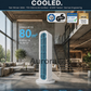 【Cool the whole room in 90 seconds】Tower fan — an air conditioner that can be used either upright or lying flat