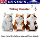 🐹 Last Day Special Price £12.99! Free Shipping！✨Talking Hamster Plush – repeats whatever you say, auto head-shaking, hilarious fun for kids & adults.🎁