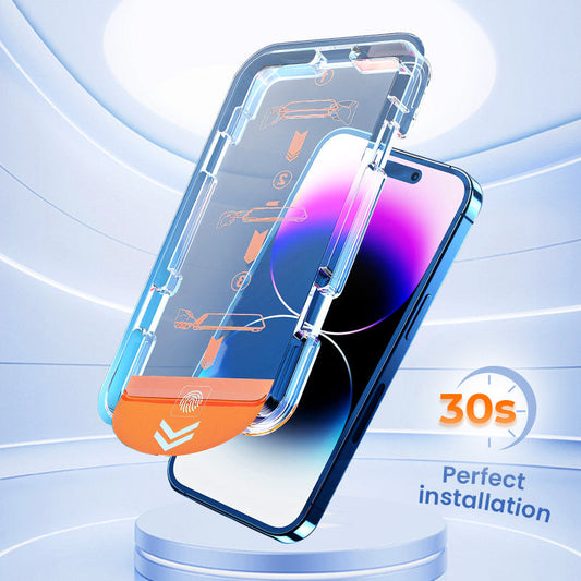 🎁 🔥Limited Time 50% OFF🔥4K HD/Anti-Peeping Tempered Glass Screen Protector with Auto Dust-elimination Installation for iPhone (15% off)