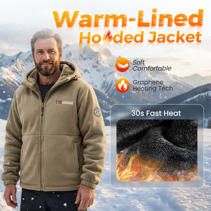 🔥LAST DAY PROMOTION - 60%OFF🔥2025 Upgraded Unisex Hooded Casual Graphene Heated Insulated Jacket (with Internal Pockets)