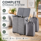 🧺✨ Two-compartment laundry basket with a lid – Removable inner bags, ideal for separating whites and coloureds! 🏠💪