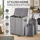🧺✨ Two-compartment laundry basket with a lid – Removable inner bags, ideal for separating whites and coloureds! 🏠💪
