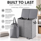 🧺✨ Two-compartment laundry basket with a lid – Removable inner bags, ideal for separating whites and coloureds! 🏠💪
