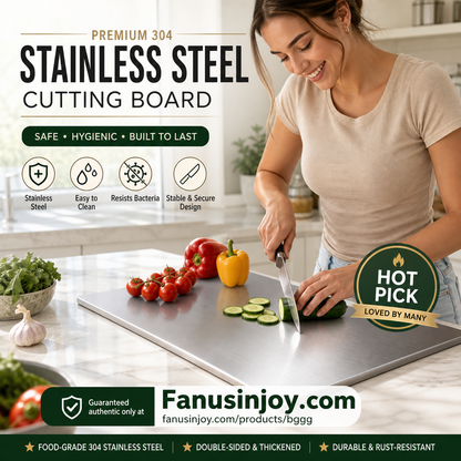🔪 50% OFF! 🛡️ 304 Steel Cutting Board – Double-sided, hygienic & easy-clean ✨