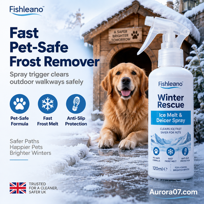 Outdoor De-Icing & Snow Melting Spray – pet-safe, dissolves frost on contact. Clear steps, walkways & patios fast