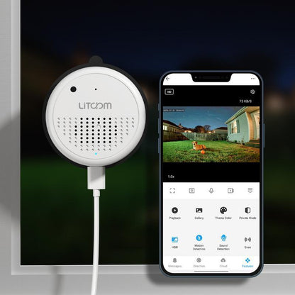 2K Litokam Window Camera, 5G&2.4GHz Indoor Cameras for Home Security with Al FULL Color Night Vision,Person/Motion/Sound Detection & Real Time Alerts,24/7 Recording with Micro SD(no included),Easy & Quick Install,high speed transmission,mini camera