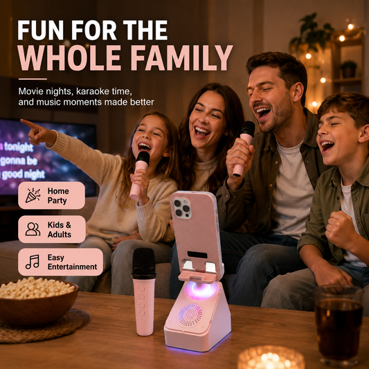 Upgraded Wireless Induction Speaker, Mobile Phone Holder and Desktop Wireless Fast Charger