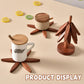 💖Limited sale 50% off💖 Insulated coasters Solid wood coasters in the shape of a Christmas tree