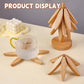 💖Limited sale 50% off💖 Insulated coasters Solid wood coasters in the shape of a Christmas tree