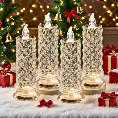 🔥🎁 LED Crystal Candle Lights – Elegant Glow & Cozy Ambience ✨