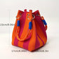 🏆👜 Limited-Time Sale: 50% OFF🌴Boho Striped Knit Bucket Handbag for Women – Handmade Summer Beach Shoulder Bag