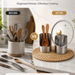 🏆 Last Day Special Price £8.99 ! 🔥Buy more save more🍳Multi‑Functional Kitchen Utensil Holder, Stainless Steel Organizer, for Spoons, Pot Lids & Cooking Gadgets, Countertop Kitchen Storage