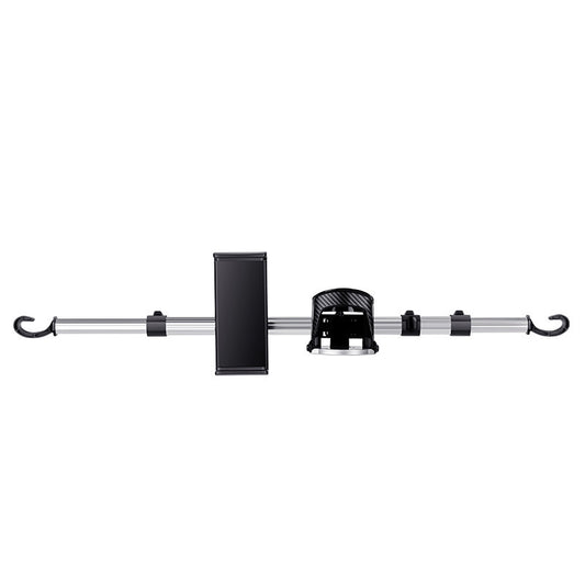 Universal Metal Rod Car Headrest Phone & Tablet Holder with Cup Holder and Hooks