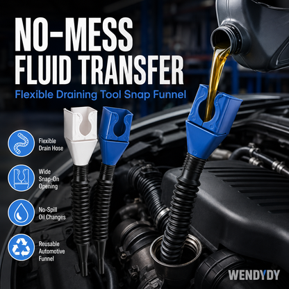 🔧 50% Off Now ✨ Flexible Oil Drain Funnel — Bendable & Reusable ⚡