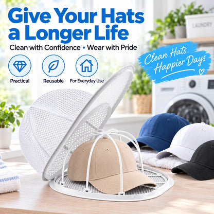 🥳 2026 Best Seller 🥳🧢 Over 50,000 Sold! 💦🏠 50% Off! Baseball Cap Washer Protector – Anti-Deformation Hat Washing Cage ✨