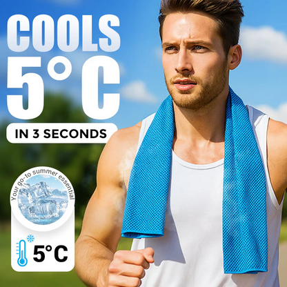 🎁Last Day Buy 1 Get 1 Free (Each only ￡3.49)❄️🔥Cold Sweat Towel You Can Use Anywhere, Anytime! Reusable Soft Absorbent Cooling Portable