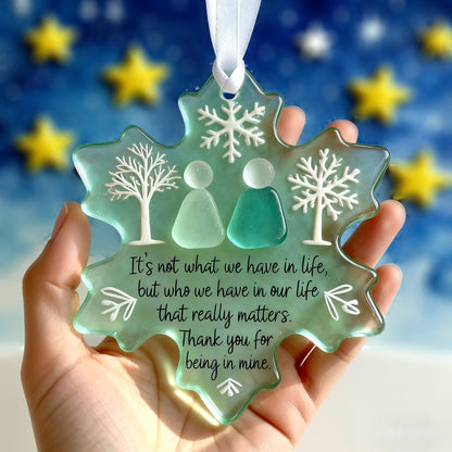 ⏳LAST DAY SALE 70% OFF!⏰🌊Snowflake-Shaped Sea Glass Friendship Decor❄✨ Shaped by Nature & Crafted by Hand!