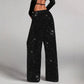 ⏰LAST DAY SALE 50% OFF🥰Women's Sequin Sparkle Wide Leg Pants with Elastic Waistband
