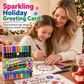 ⏰🎁24 Pack Dual Tip Glitter Markers and Highlighters Set 24 Colors Double Ended Soft Brush Tip Pens for Student Art Drawing