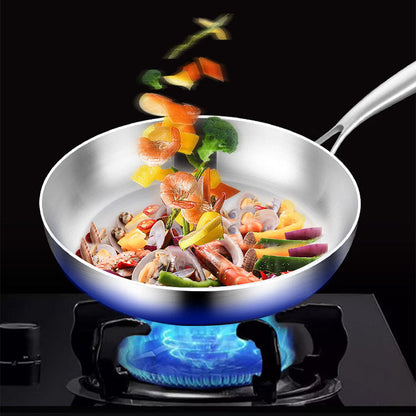 🔥Multi Functional Non-coated Stainless Steel Frying Pan