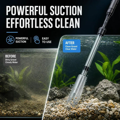 ⏳🐠LIMITED-TIME 50% OFF: Only £10.99!!🐟Electric Aquarium Gravel Cleaner | Electric Fish Tank Siphon Vacuum for Quick Water Change & Sand Cleaning✨