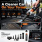 🥳2026 HOT SALE🥳💞50K+ SOLD! 🚗💨 50% OFF! Portable Handheld Car Vacuum – 120W cordless, 20000Pa suction, 2-in-1 vacuum & blower. Lightweight 470g, quiet 50dB. Deep clean cars & home! 🛡️✅