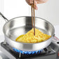 🔥Multi Functional Non-coated Stainless Steel Frying Pan