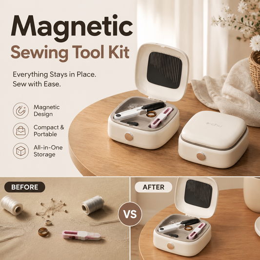 🧵 50% Off Now ✨ Portable Magnetic Sewing Kit — 40 Pieces & Double-Layer Case 🧲