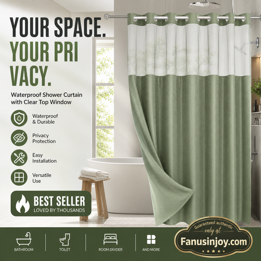 🔥Limited Special 50% OFF！🛁Easy installation, waterproof & privacy protection！🚿Waffle Pattern Shower Curtain
