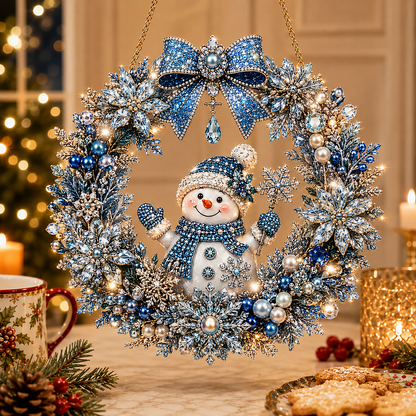 🎅Christmas Pre Sale 50% OFF!!🎄DIY Christmas Pearl Art Diamond Painting Acrylic Wreath Pendant