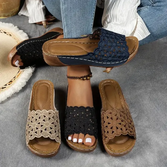 🥿 50% OFF NOW ! 💐 Breathable Women's Slippers – Ultra Soft, Airy Breathable & Non-slip Home Wear Design 🌿