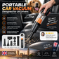 🥳2026 HOT SALE🥳💞50K+ SOLD! 🚗💨 50% OFF! Portable Handheld Car Vacuum – 120W cordless, 20000Pa suction, 2-in-1 vacuum & blower. Lightweight 470g, quiet 50dB. Deep clean cars & home! 🛡️✅