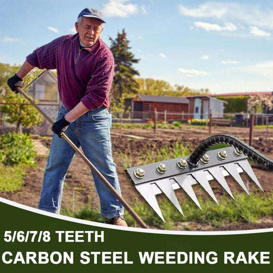🌿 62% OFF NOW! 🧤 5/6/7/8 Weed Rakes with Carbon Steel Garden Tines – Durable, Ergonomic Grip & Efficient Weeding 🌱