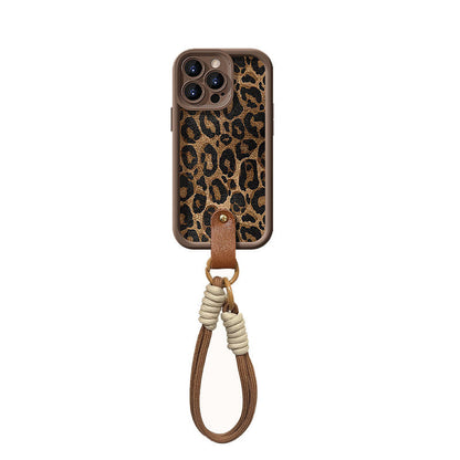 Leopard Print Tasche für iPhone mit Lanyard