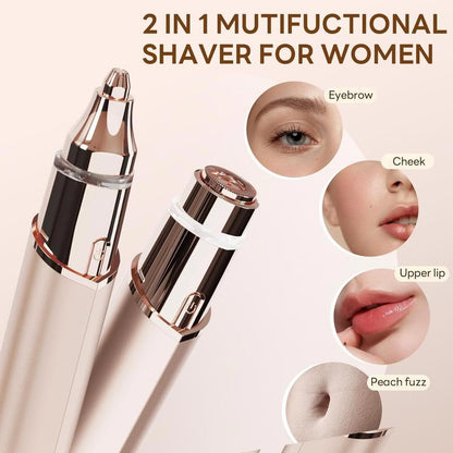 ⏰🔥LIMITED TIME 50% OFF! 💖 2-in-1 Facial Hair Remover & Eyebrow Trimmer – Precise, Gentle & Easy-to-Use for Smooth Skin ✨🌸
