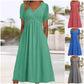 👗💙  LIMITED-TIME 50% OFF‼️✨ Women’s V-Neck Short Sleeve Long Dress 🌸 Elegant Flowing Fit, Comfortable Fabric & Effortless Everyday Style