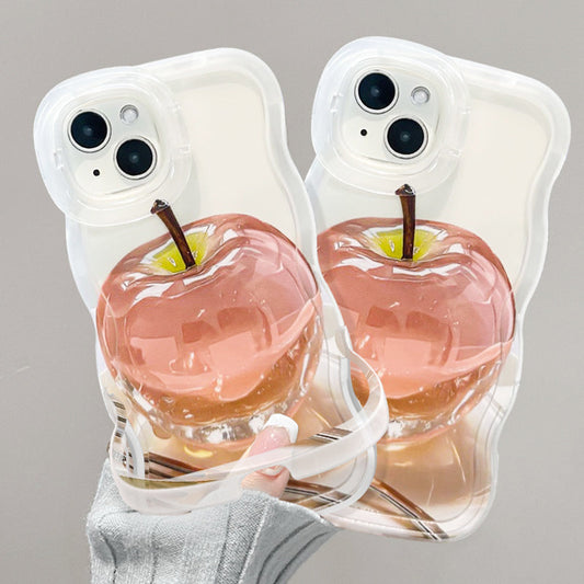 Apple Pattern Transparent Phone Case for iphone 16/15/14/13/12/11 Series