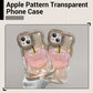 Apple Pattern Transparent Phone Case for iphone 16/15/14/13/12/11 Series