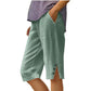 💗LAST DAY SALE 60% OFF⚡50K+ SOLD💕Women's Casual Solid Color Pocket Capri Pants