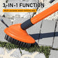 3 in 1 Weed Brush Garden Outdoor Patio Weeding Broom for Clearing Paths and Driveways Set Tool - Wire Brush Broom