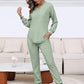 Women's V-Neck Waffle Sleepwear Set