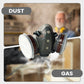 Activated Carbon Anti-Dust Double Tank Gas Mask