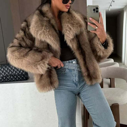 Women's Stylish Warm Faux Fur Jacket