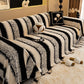 🛋️50% OFF NOW! Soft Plush Non‑Slip Couch Cover‑Thick Striped Sofa Throw Cover, Cozy Winter‑Friendly Furniture Protector for Living Room, Anti‑Slip Universal Sofa Slipcover